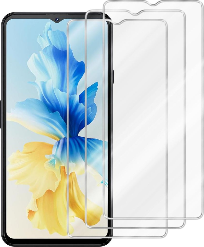 Cadorabo 3x Panzer Schutz Glas für Cubot Note 40 3 Stück Schutzfolie in Ultra-Klar Hüllen freundlich - Gehärtetes (Tempered) Glas Dipslayschutz...