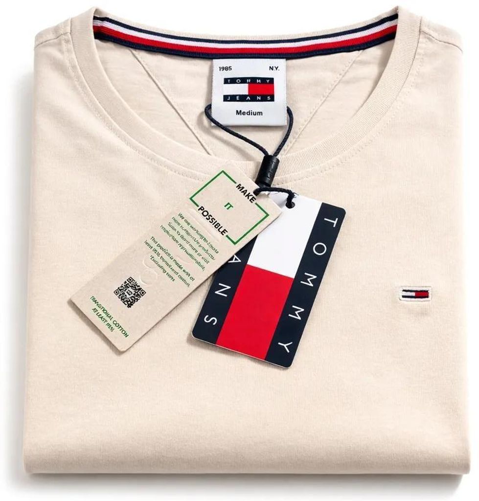 Tommy Jeans T-Shirt Jaspe DM0DM20363 Beige /  M Produktbild 
