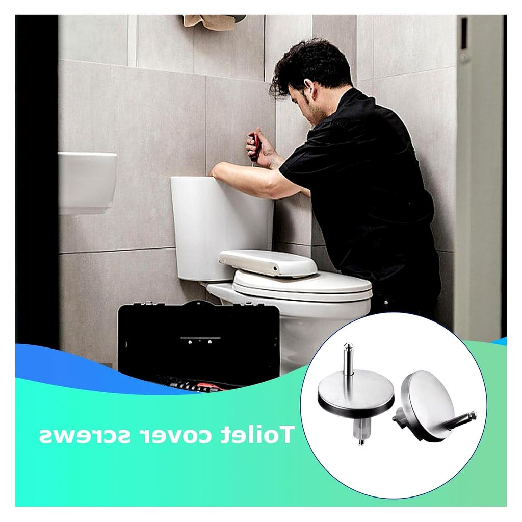WC-Sitzschrauben, Toilettendeckelschrauben | Scharnierbolzen-Set, Schrauben, WC-Sitz | Ersatzteile für Schnellverschluss, Befestigung von Badezimm...