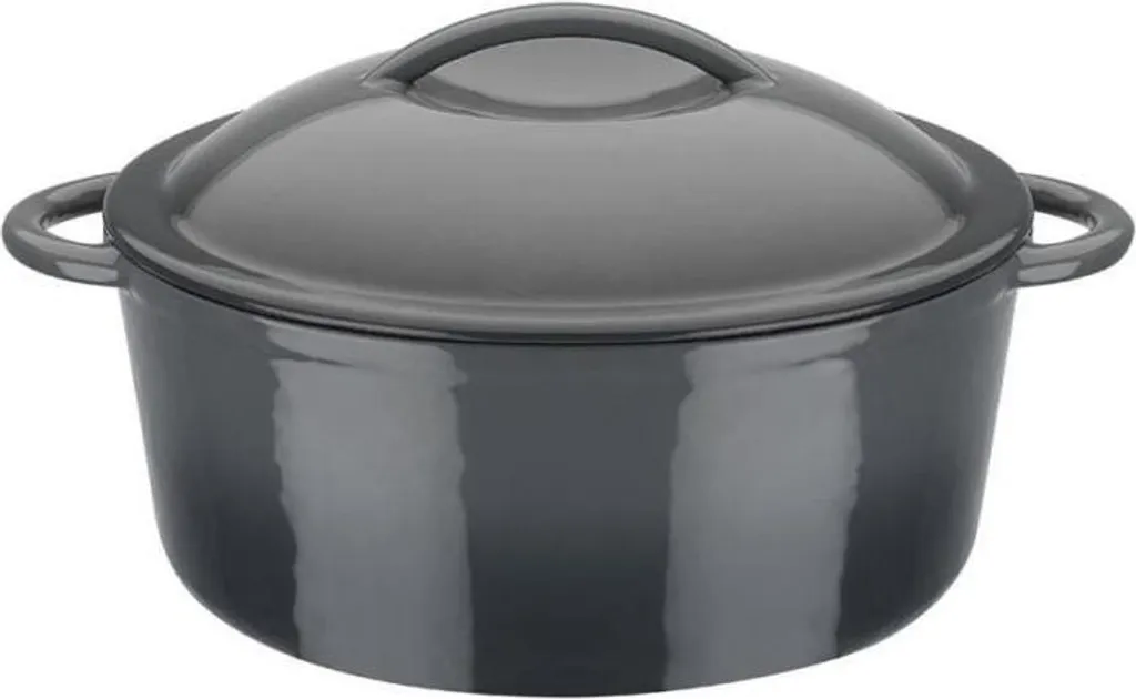 Pentola in ghisa massiccia - GSW - GREY SHADOW - 24 cm - Rotonda - Induzione - Grigio