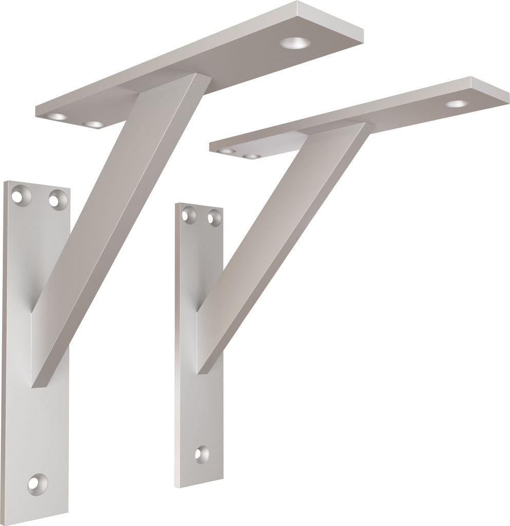 2x sossai FSHR Design Regalträger in Silber 180x180mm Produktbild 