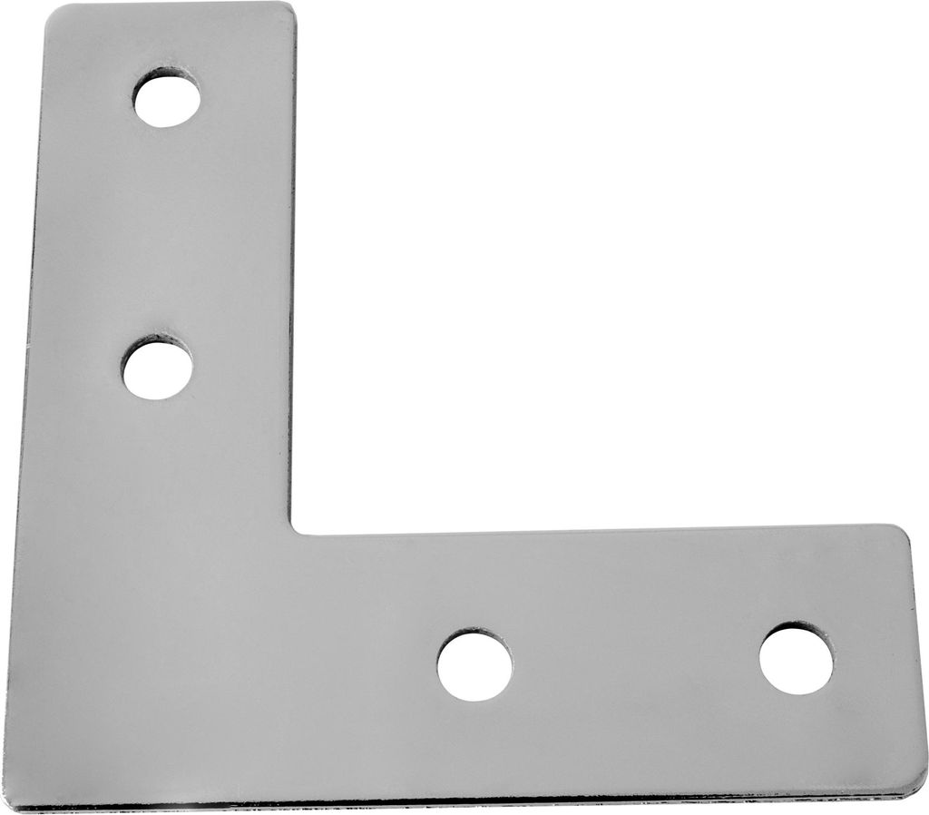 Verbinderplatte - L - 85x85mm Aussen L-Schnekel Flachverbinder 30x30 Aluprofil - 4 Stück
