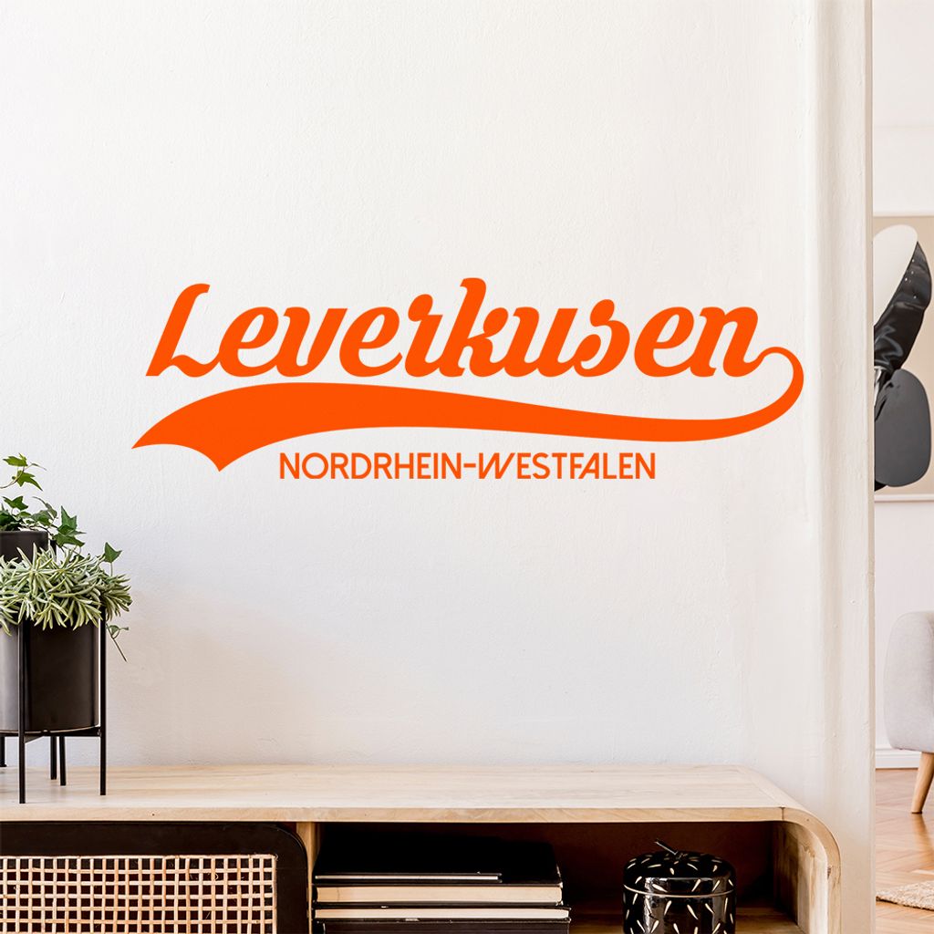 Leverkusen Nordrhein-Westfalen Wandtattoo Wandaufkleber Wall Sticker - Dekoration, Küche, Wohnzimmer, Schlafzimmer, Badezimmer