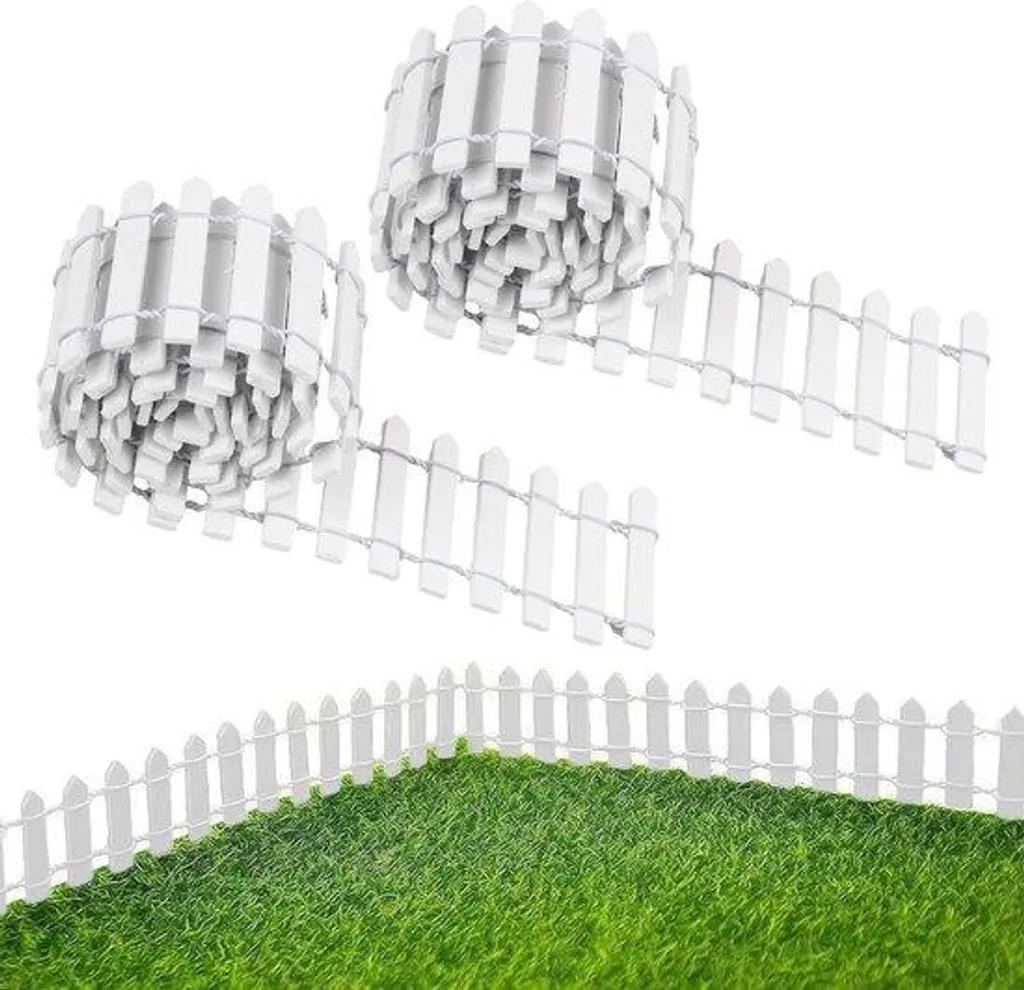 Clôture flexible en bois anti-mauvaises herbes avec gazon synthétique
