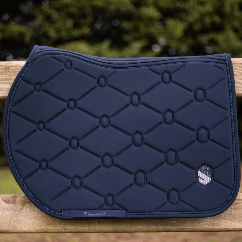 Tapis de selle anti-pression Samshield Spineshield Bleu Glitzer Full - 5