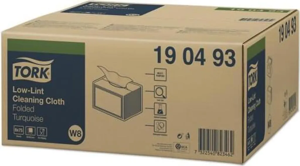 Chiffons de nettoyage 38,5x30cm turquoise W8 pour ateliers et bureaux