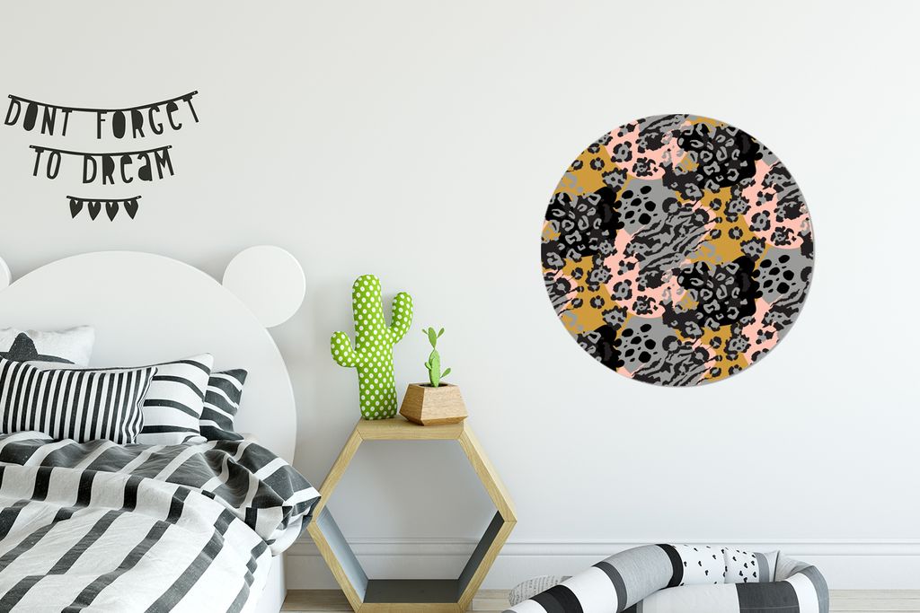 MuchoWow - Wand Kreis - Wandbild - Schlafzimmer - Aluminium Bild - Kinderzimmer - Wohnzimmer Dekoration - Wandschmuck