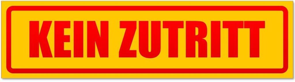 Kiwistar - Autoaufkleber - Rot - 60 x 16 cm - Kein Zutritt invertiert - Hinweis Aufkleber Sticker für Auto, Kfz, Fahrrad, PKW, LKW