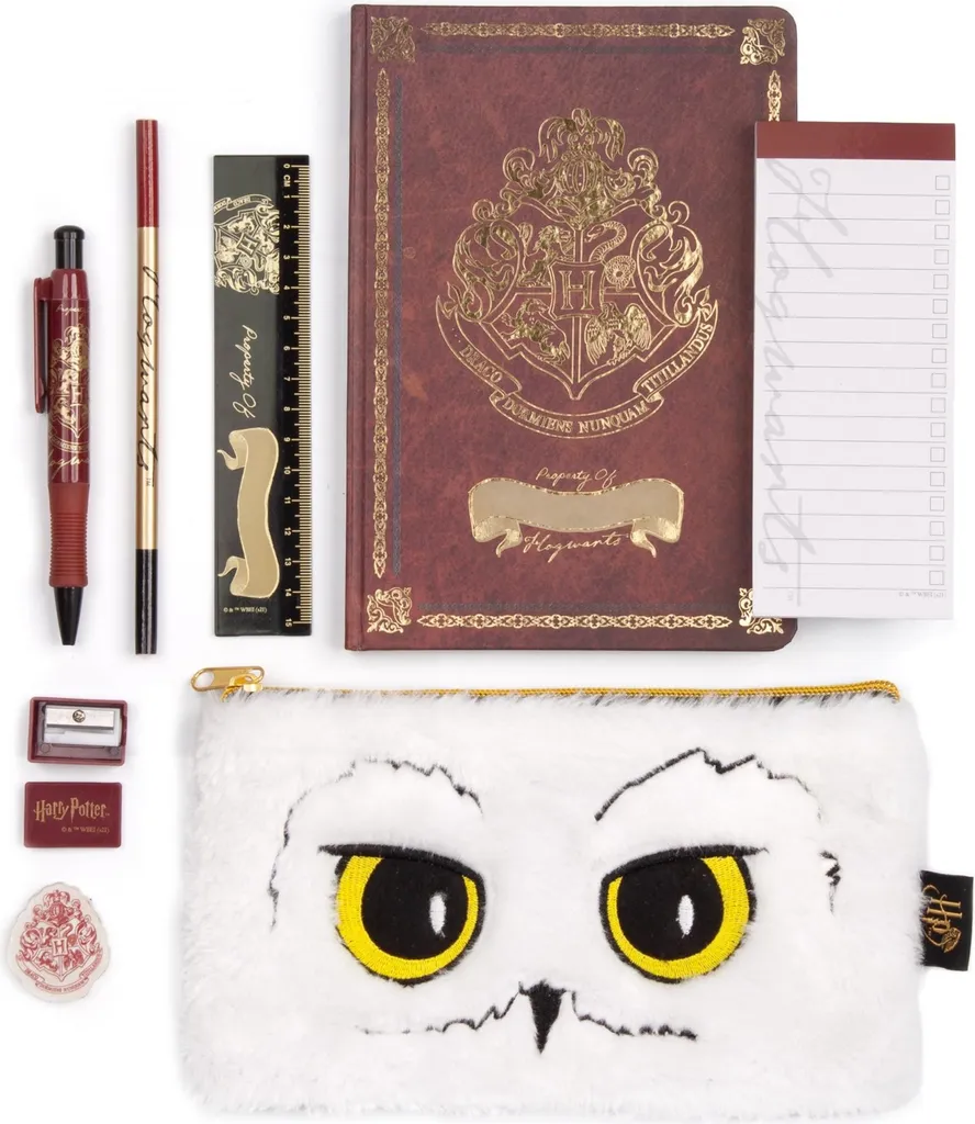 Kit papeterie Harry Potter Bumper A5 NS6502 8 pièces Bourgogne et Or