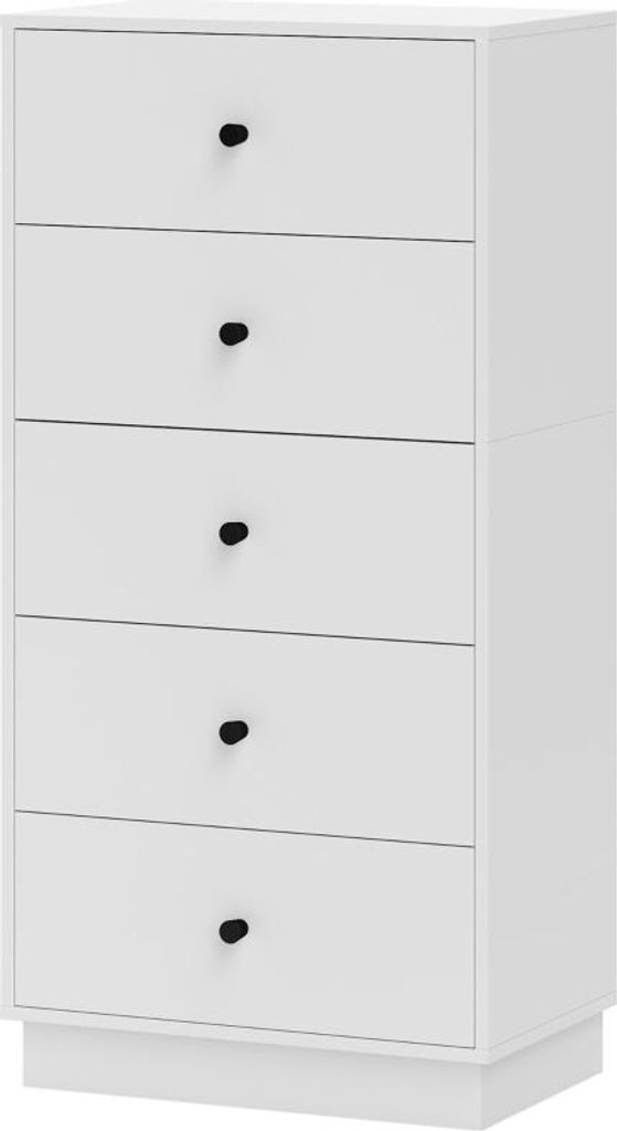 Kommode Sideboard mit 5 Schubladen Schrank aus Holzwerkstoff Aufbewahrungsschrank im Modern Stil Schubladenschrank Kommodenschrank für Wohnzimmer
