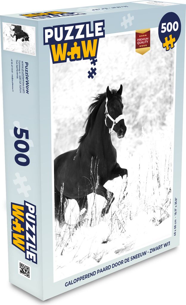 MuchoWow Puzzle 500 Teile Pferd - Schnee - Winter - Denken - Spiel - Toy