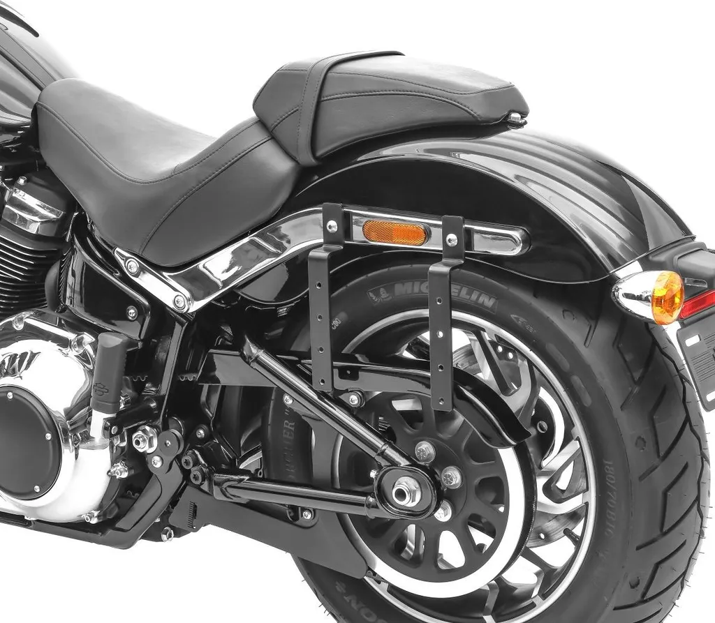 Kit de fixation valises latérales chopper avec supports universels noirs