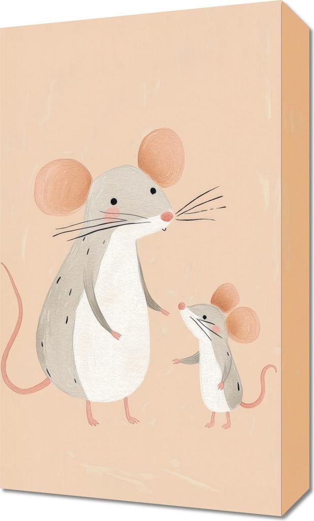 Bild 30x50cm Muster für Kinder, Mädchen und Jungen - Mäuse