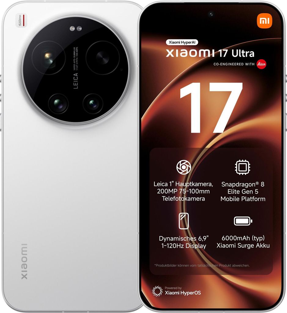 Xiaomi 17 Ultra 512GB, 16GB RAM, White Produktbild 