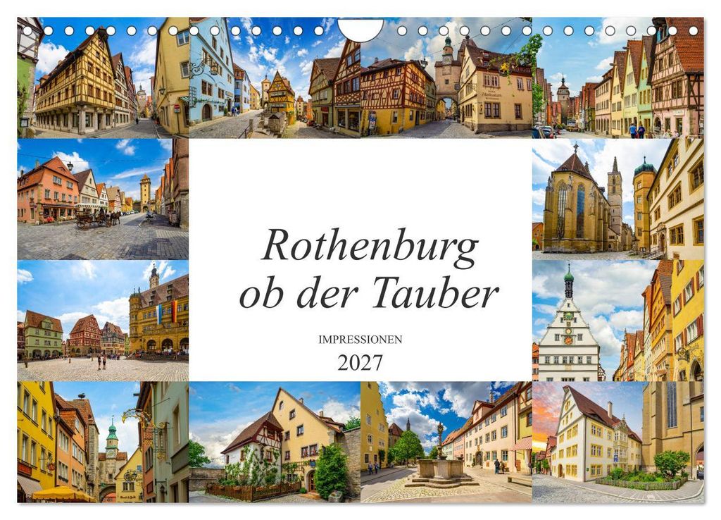 Rothenburg ob der Tauber Impressionen (Wandkalender 2027 DIN A4 quer), CALVENDO Monatskalender