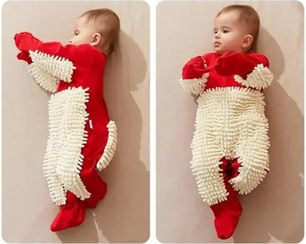 Vêtement bébé barboteuse 6-12 mois rouge et blanc - Cadeau maman - 2