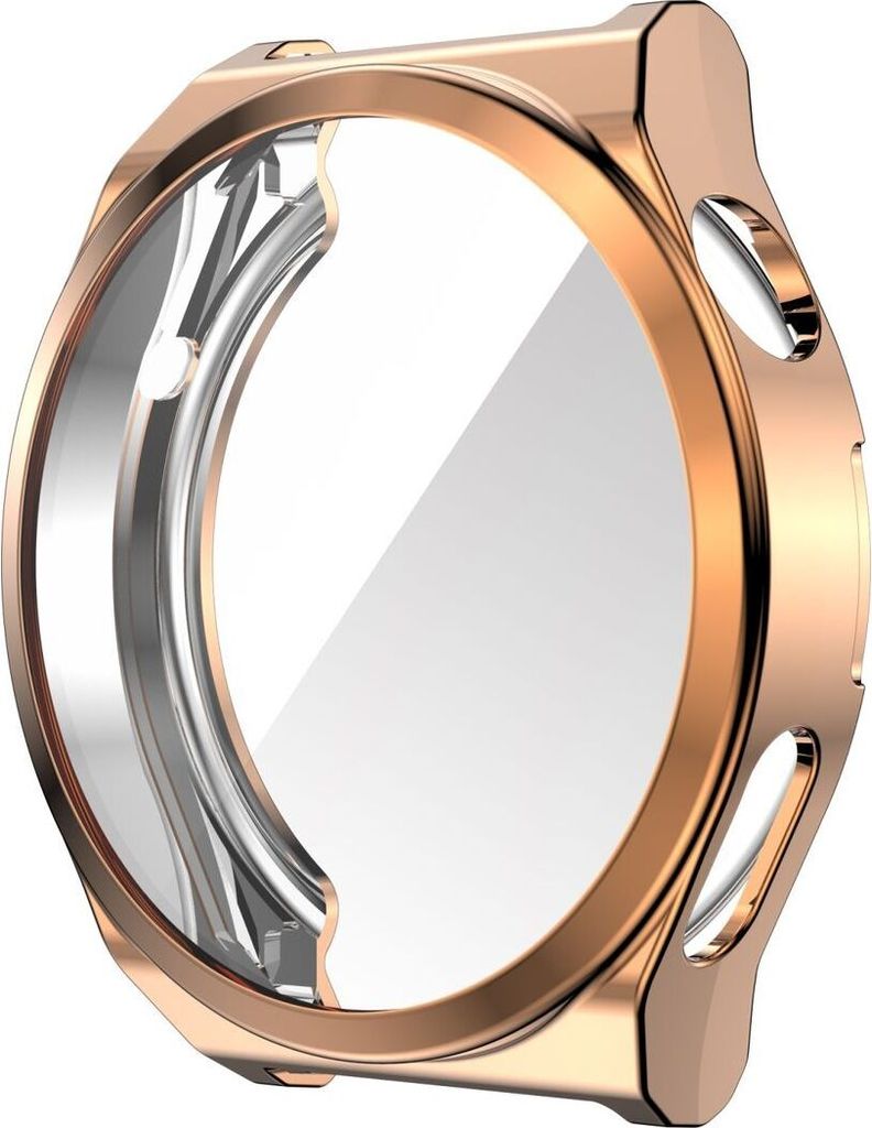 Schutz Watch Hülle für Huawei Watch GT 3 Pro 43mm Case Cover Etuis Displayschutz, Farbe:Rose Gold
