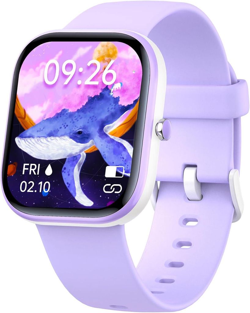 Kinder Smartwatch Jungen Mädchen 1.4 Inch Fitness Uhr Schrittzähler Herzfrequenz Schlaftracker IP68 Wasserdicht 19 Sportmodi Geschenk Teens