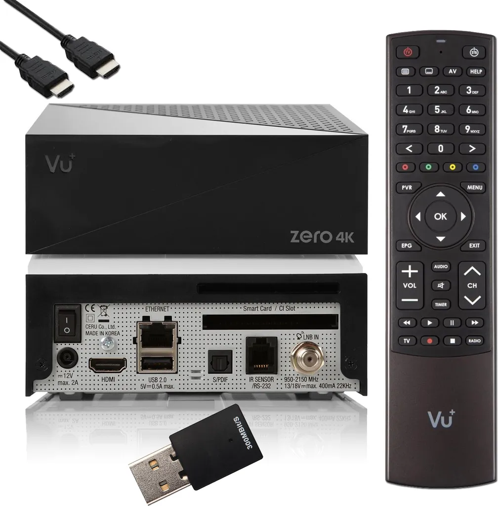 VU+ Zero 4K Ricevitore Satellitare UHD Linux DVB-S2X + WiFi 300M