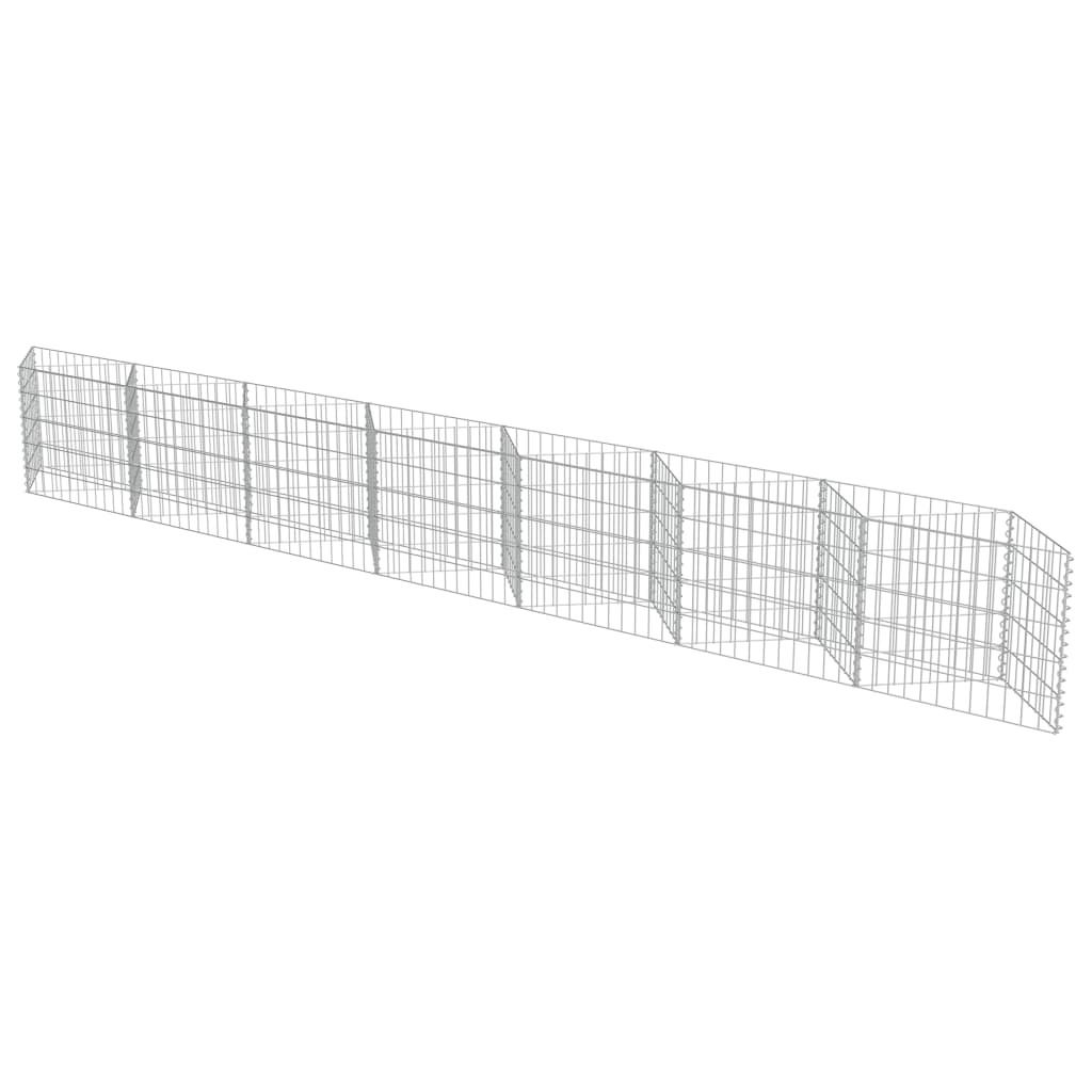 Cloris Designermöbel Gabionenwand Verzinkter Stahl 450×30×50cm - 2026Neu186801 - Metallzäune