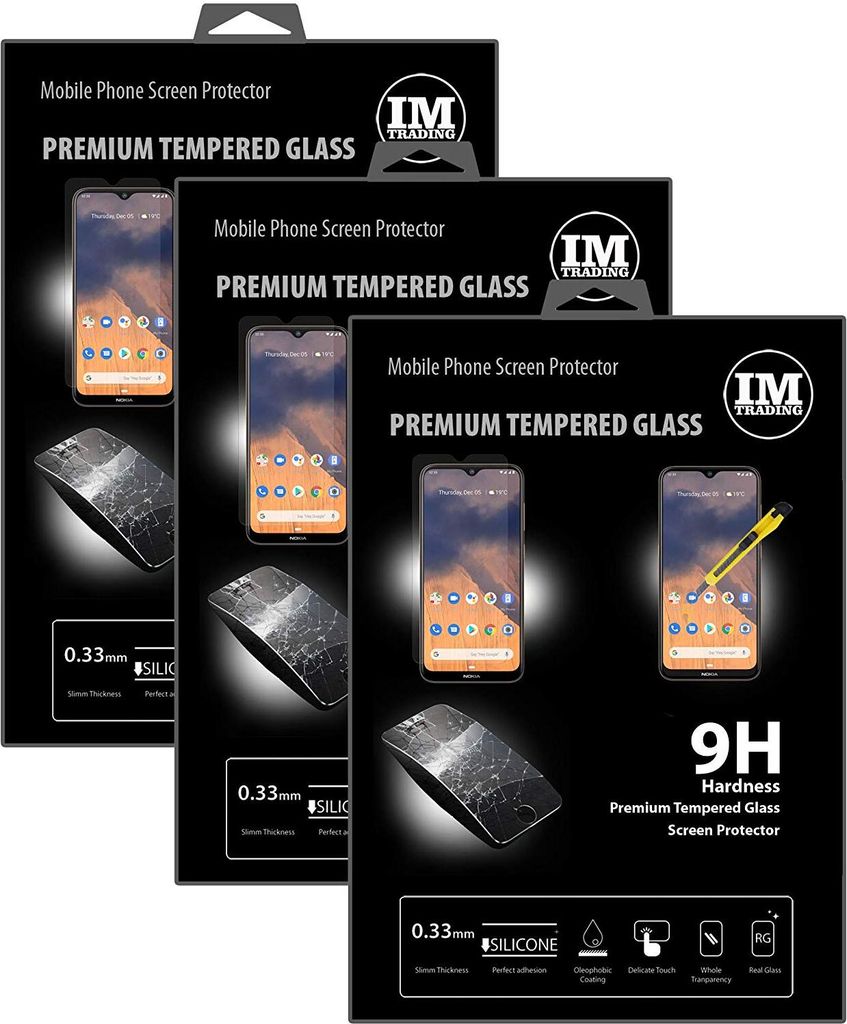 cofi1453 3X Panzer Schutz Glas 9H Tempered Glass Display Schutz Folie Display Glas Screen Protector kompatibel mit Nokia 2.3