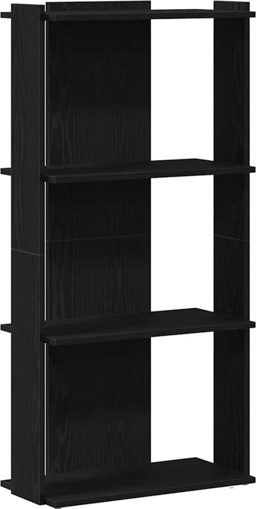 vidaXL Bücherregal 3 Böden Schwarz 60x30x120 cm Holzwerkstoff