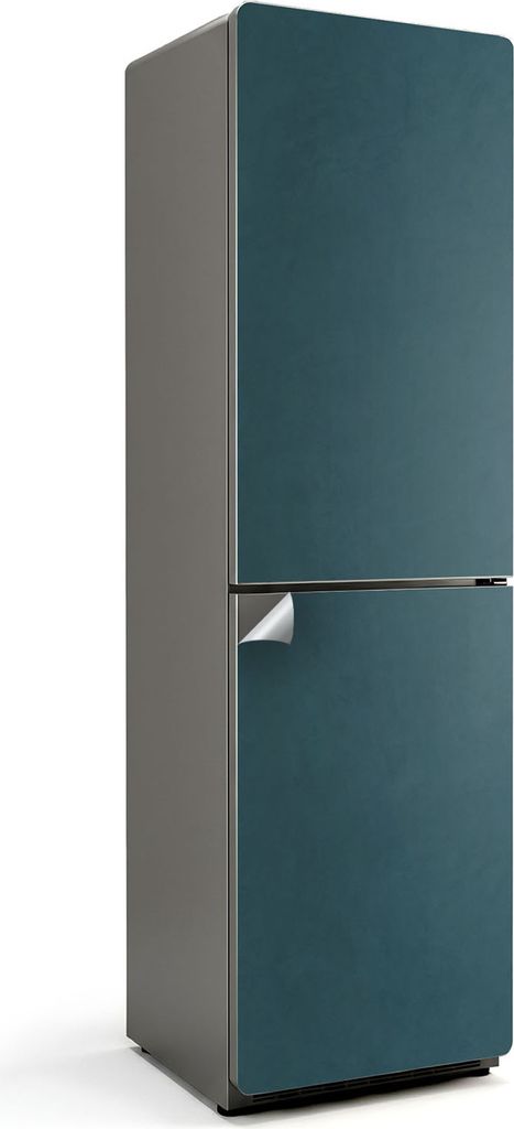 Farbe Blau – Kühlschrank Aufkleber – Klebefolie Kühlschrank – Kühlschrank Nachbildung – Kühlschrankfolie selbstklebend – Küchen Nach...