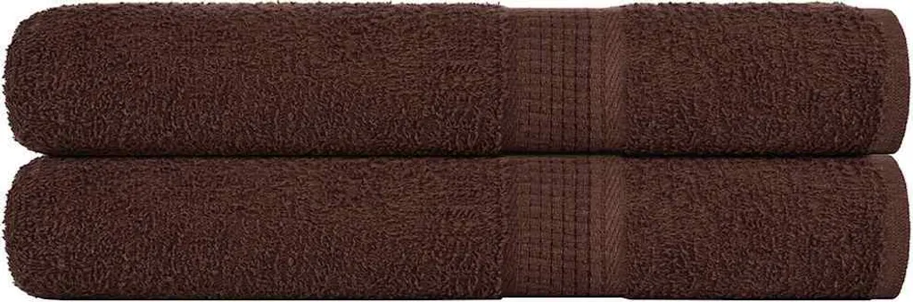 Asciugamani Sauna FROGN 2 Pezzi Marrone 80x200 - Cotone Sicuro OEKO-TEX