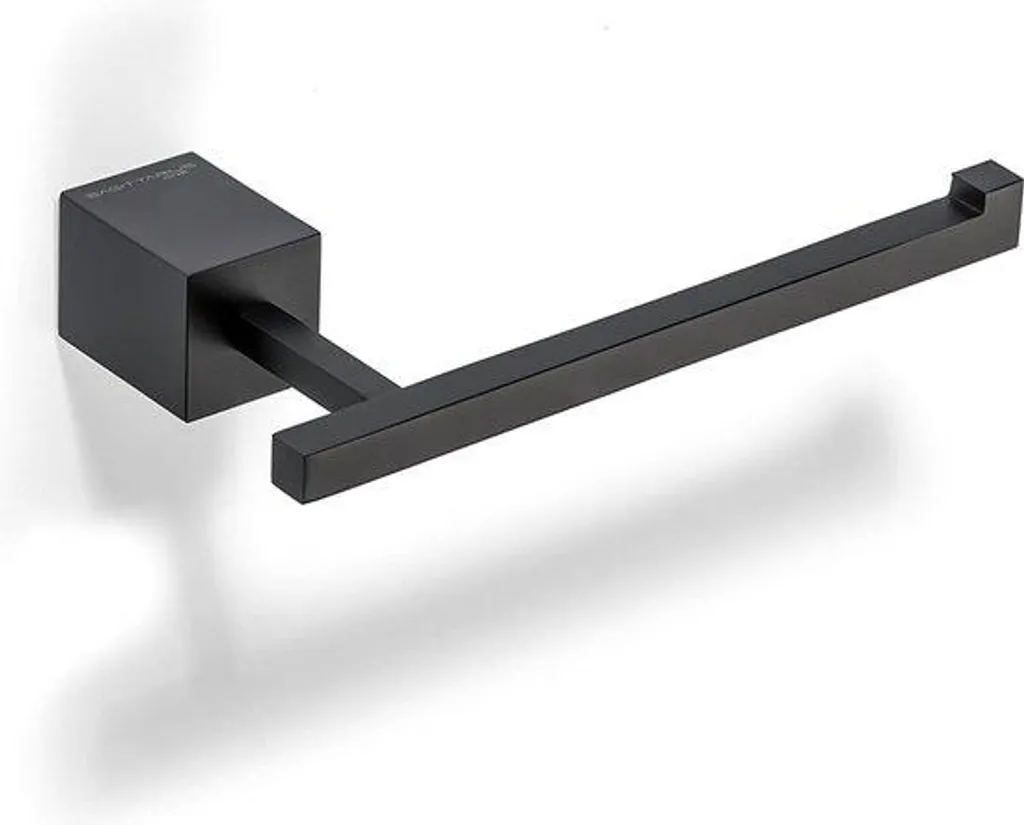 Porte-papier hygiénique noir mat pour rénovation de toilette et salle d'eau