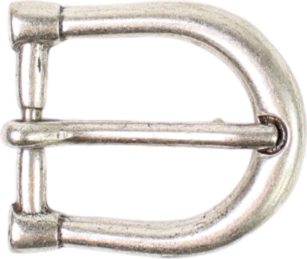 FRONHOFER kleine Gürtelschnalle matt silber, Hufeisen Schnalle 2,3 cm, silberne Buckle Schnalle