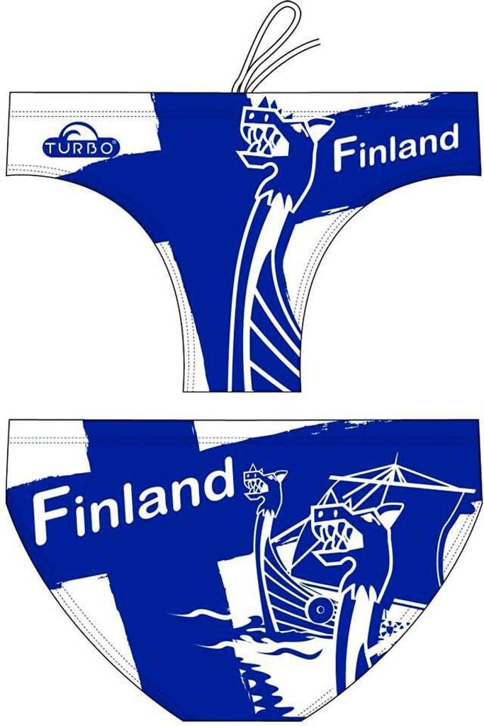 Turbo Finland Viking Badeslip Blau L Mann Blau L