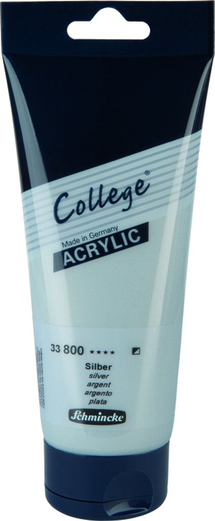 Schmincke 200ml College Acryl Silber Acryl 33 800 014