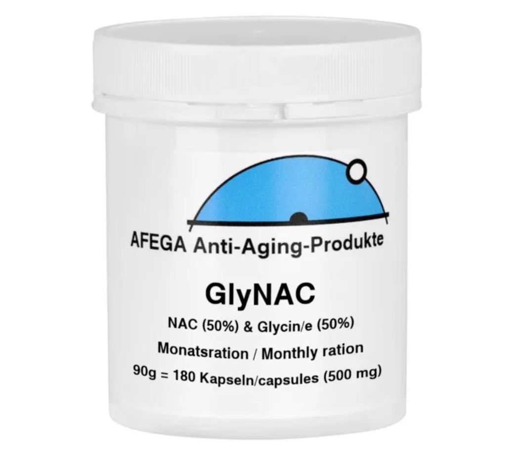 AFEGA GlyNAC – 1:1 Kombination aus Glycin & NAC - 180 Kapseln (Monatsration)