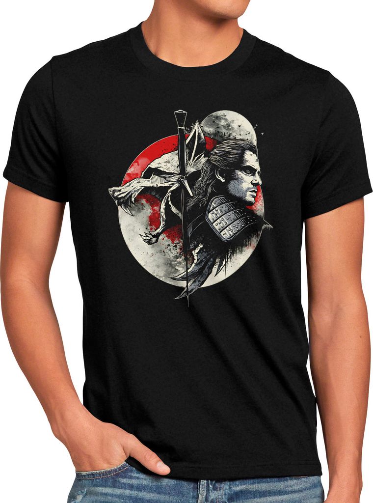 A.N.T. Gwynbleidd Herren T-Shirt geralt wolf schwert