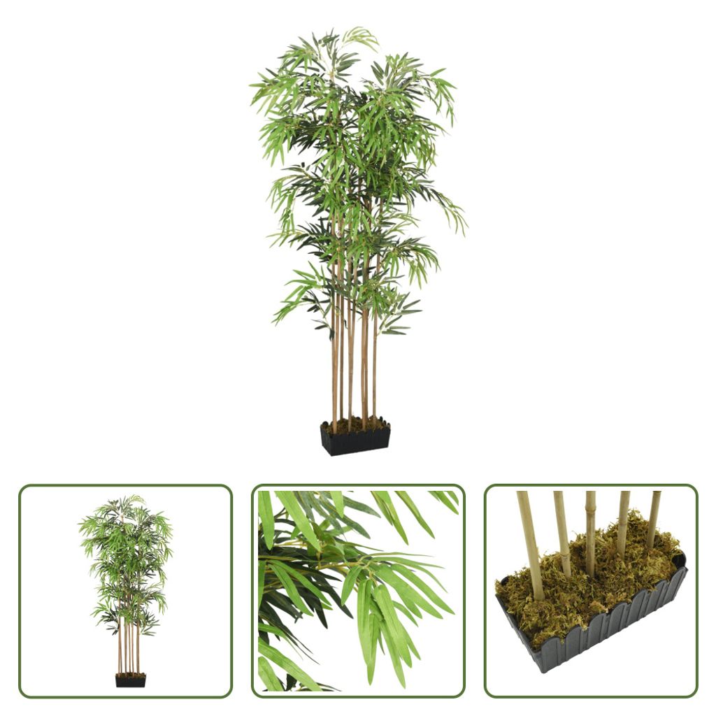 The Living Store Bambusbaum Künstlich 730 Blätter 120 cm Produktbild 