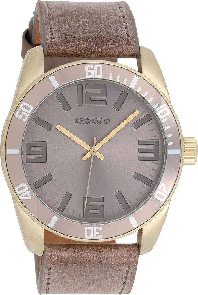 Oozoo Vintage UOC5743A - Orologio in Pelle Marrone per Uomo e Donna
