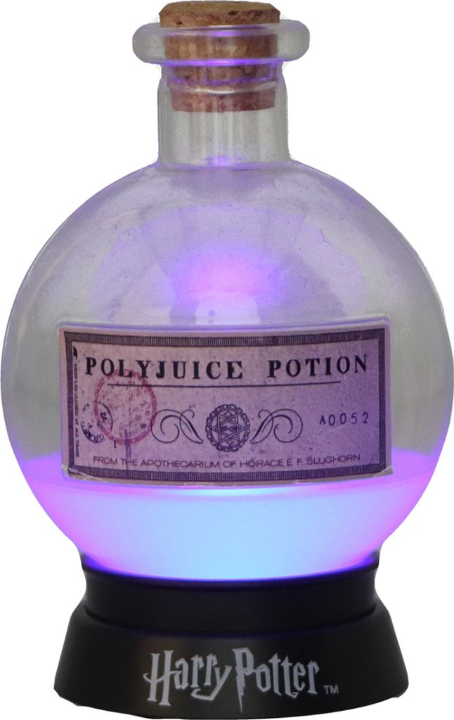 Lampada da tavolo con bottiglia di pozione polisucco di Immagine del prodotto 