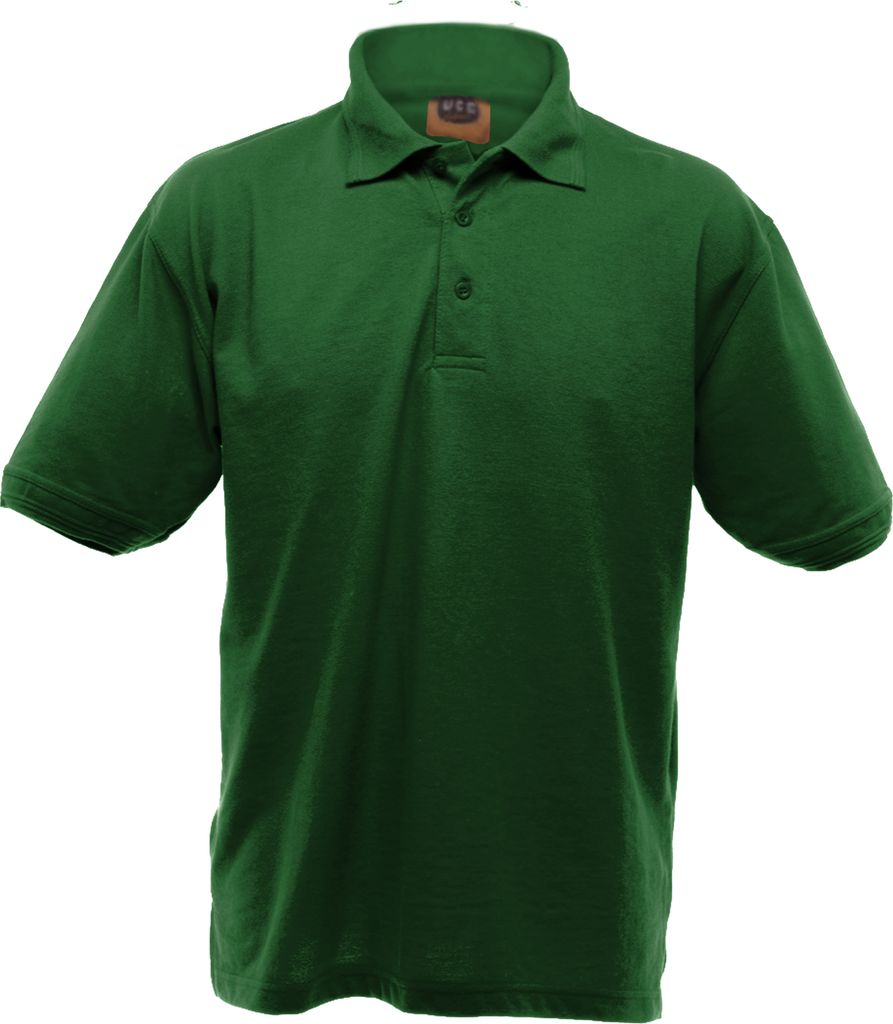 UCC 50/50 Heavyweight Pique Herren Polo-Shirt, Kurzarm BC1195 (3XL) (Flaschengrün)