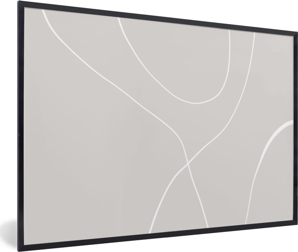 MuchoWow® Gerahmtes Poster Linienkunst - Abstrakt - Pastell Produktbild 