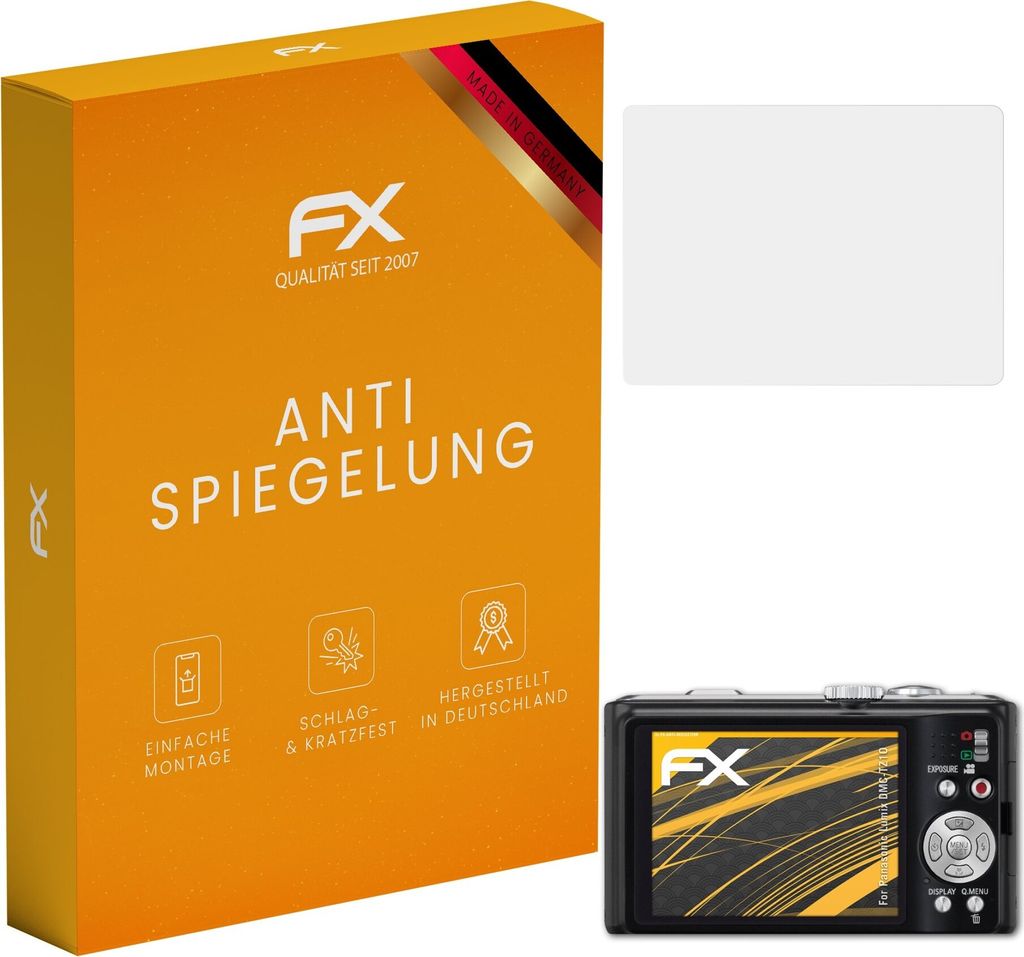 atFoliX FX-Antireflex 3x Schutzfolie kompatibel mit Panasonic Lumix DMC-TZ10 Displayfolie