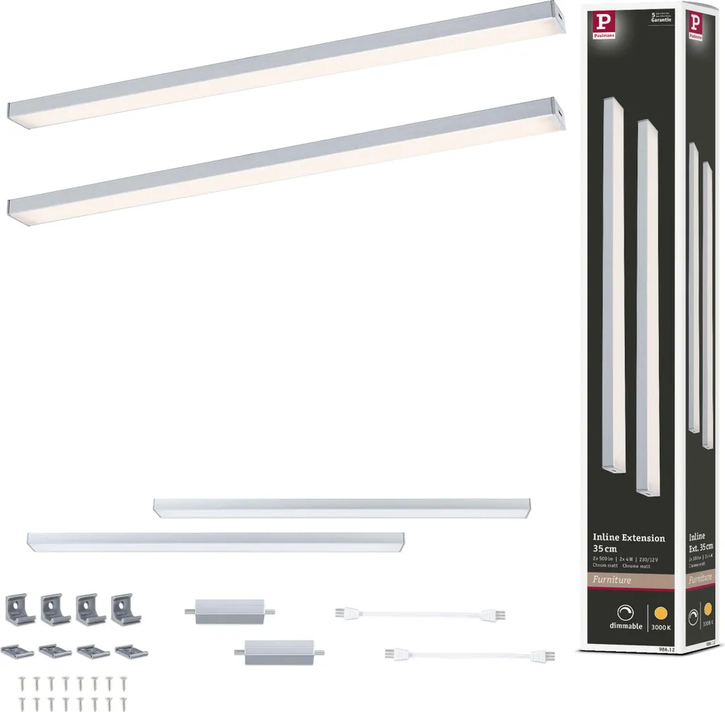 Set 2 Luci LED Paulmann Inline Bianco 550mm | Offerta Fine Serie