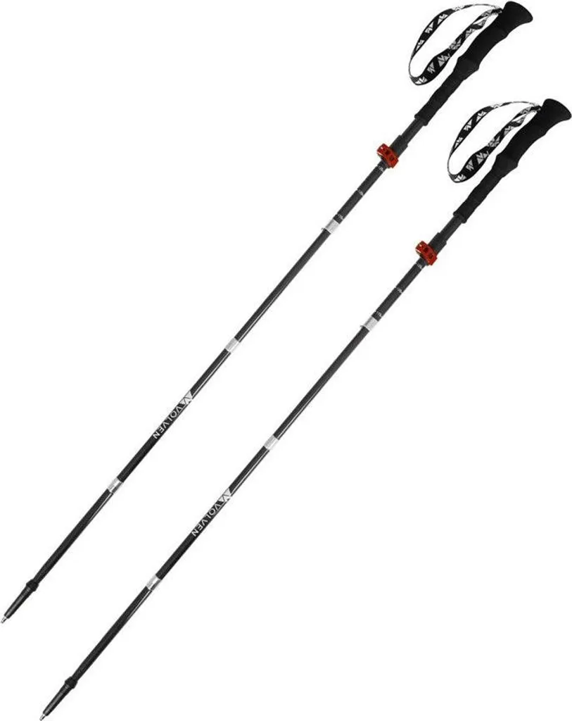 Bâtons Expert Poles Volven Carbone Rouge : Robustesse et Légèreté