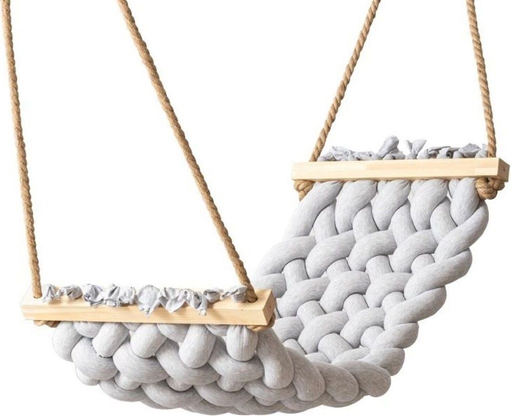 Hängematte Hängeschaukel 125x61 cm Deckenschaukel Hammock für Kinderzimmer Grau 10919