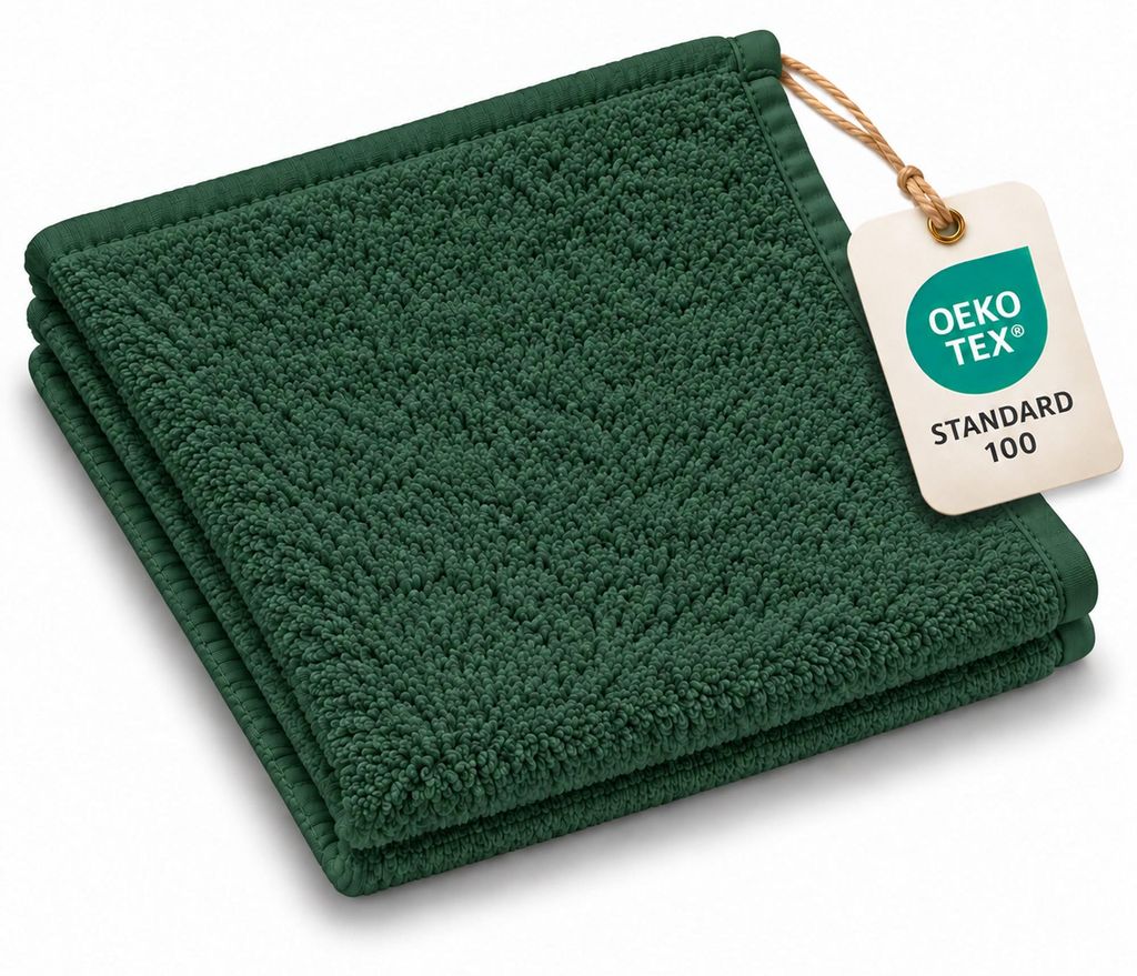Ręcznik frotte, 30 x 30 cm, ciemnozielony Zdjęcie produktu 