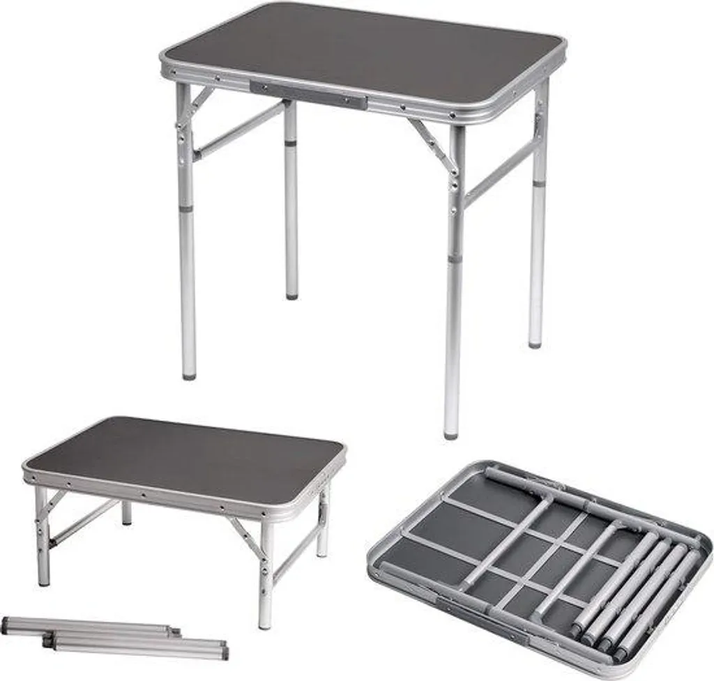 Table de camping stable et réglable pour finir avec les sols inégaux