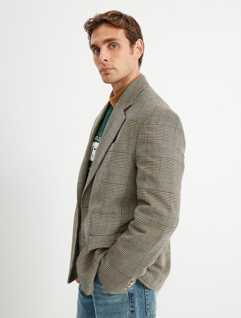 Koton Blazer Beige Kariert