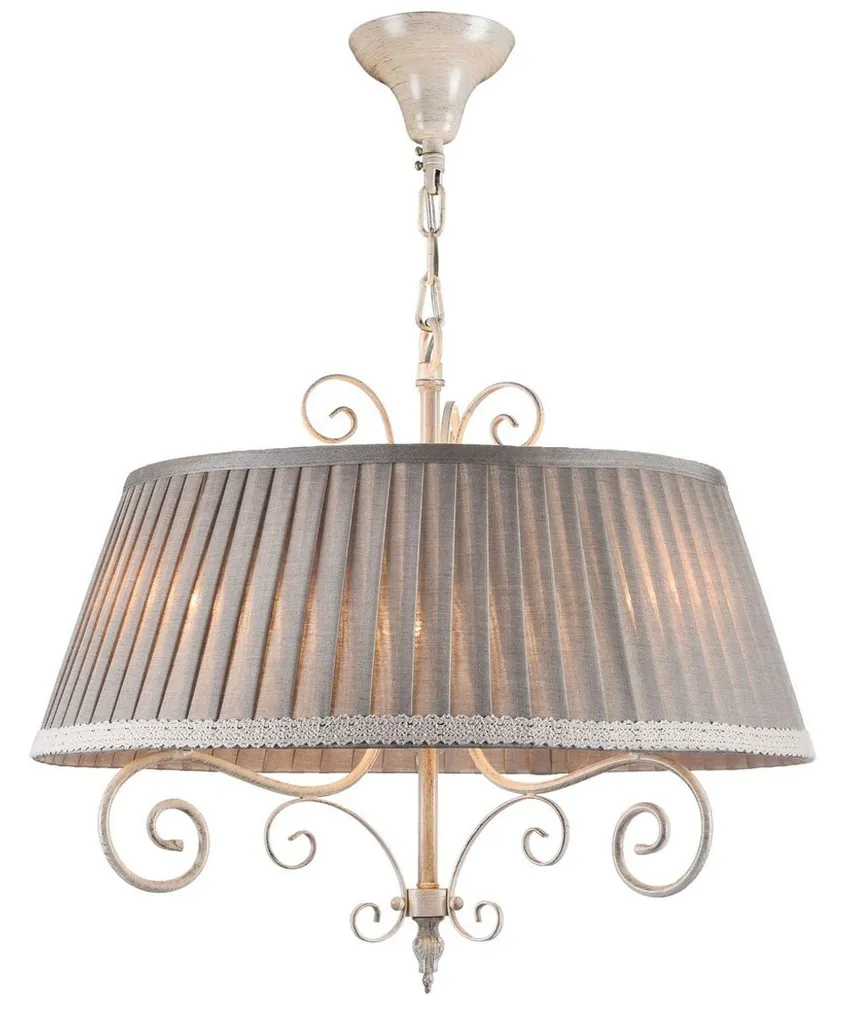 Lustre Baroque 50 cm : Sublimer un Plafond Vide en Beige et Gris