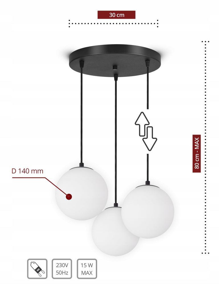 Luxolar LED Deckenleuchte 3-flammig G9 15W – Deckenlampe  Produktbild 2