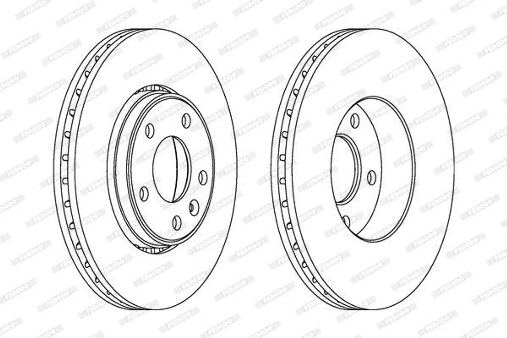Disque de frein fonte FERODO DDF1204C-1 haute résistance OE 4020600QAE