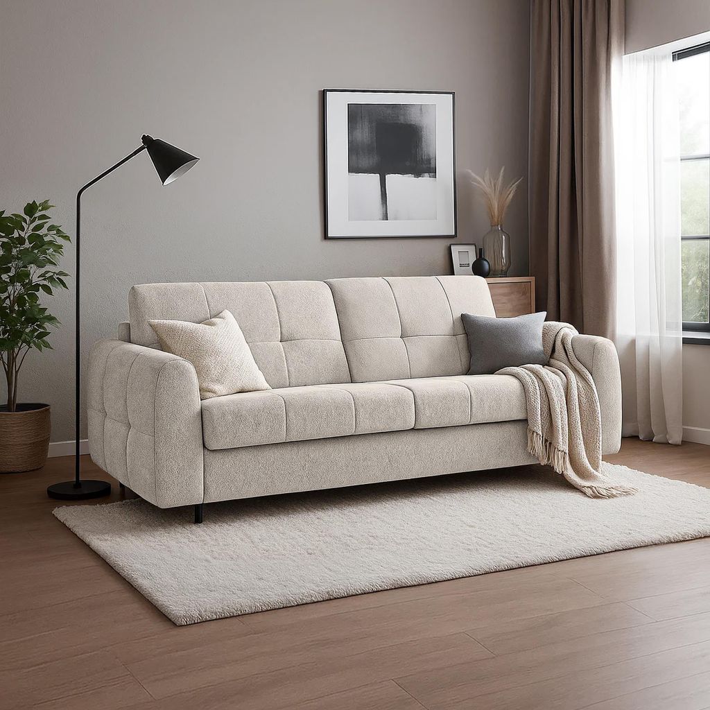 Schlafsofa PIREUS – Sofa mit Bettfunktion, Matratze & Klappmechanismus 230x90 cm, Helloliv